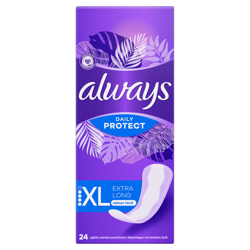 Daily Protect Extra Long Panty Liners 24 Liners