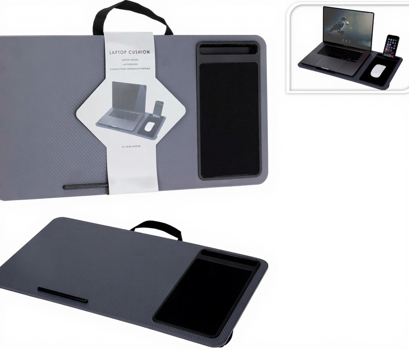 INPROB laptopopbergtray van MDF - grijs, 57 x 30,5 cm