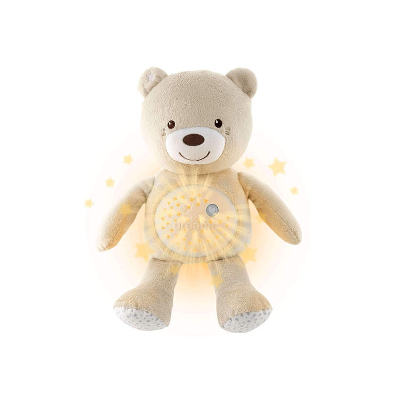 First Dreams Teddy Bear with Night Light Neutral