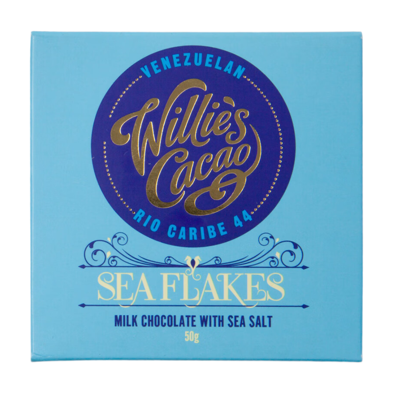 Willie's Cacao Sea Flake Milk Chocolate With Sea Salt 50G