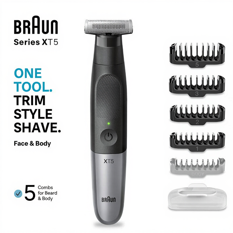 Braun XT5100 Akku 5 mm Nass & Trocken Schwarz, Grau