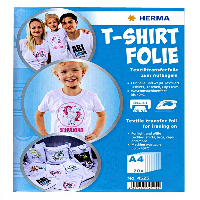 Herma T-Shirt Folie A4 für helle Textilien
