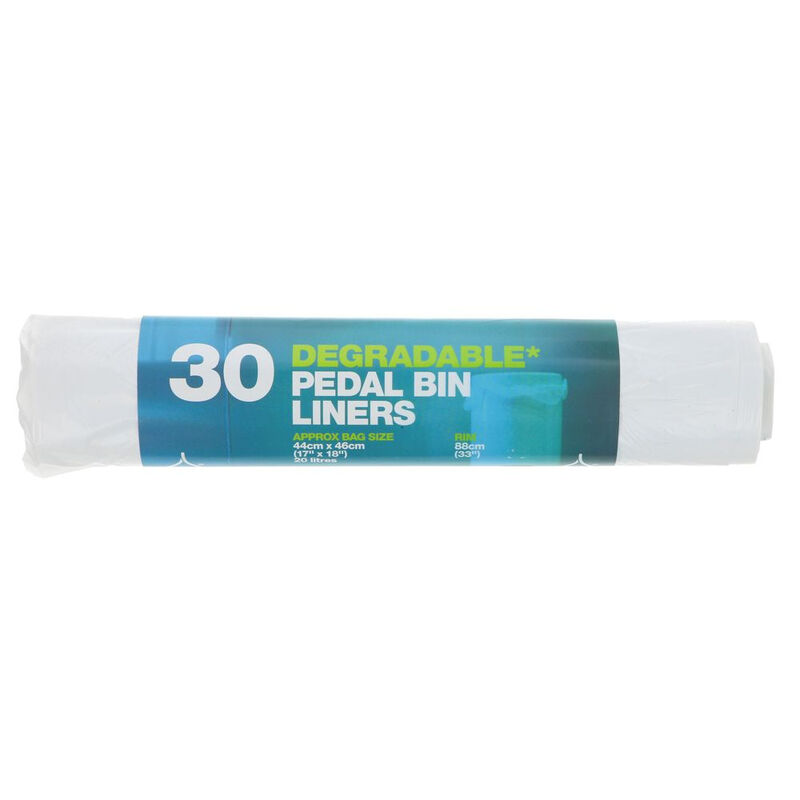 Pedal Bin Liners 20L 100% Degradable, 44x46cm 30 Bags