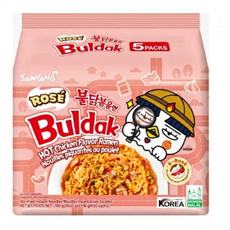 Samyang Pittige Kipsmaak Roze Ramen 5×140 g