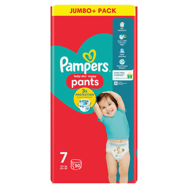 Baby-Dry Nappy Pants Size 7 50 Pack Jumbo+ Pack