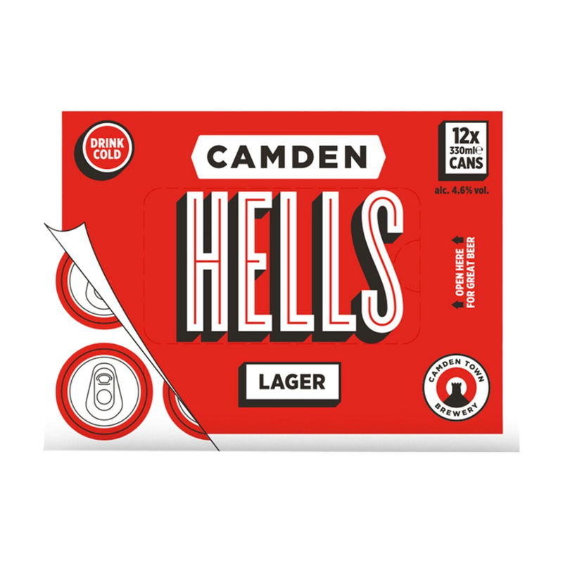 Camden Town Brewery Golden/White/Dark Camden Hells Can 12 X 330Ml (4.6% Abv)