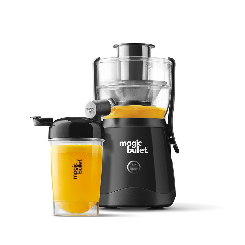 magic bullet Juicer - 10pc Set, Black, 470ml, 400W, Centrifugal Silicone & Stainless
