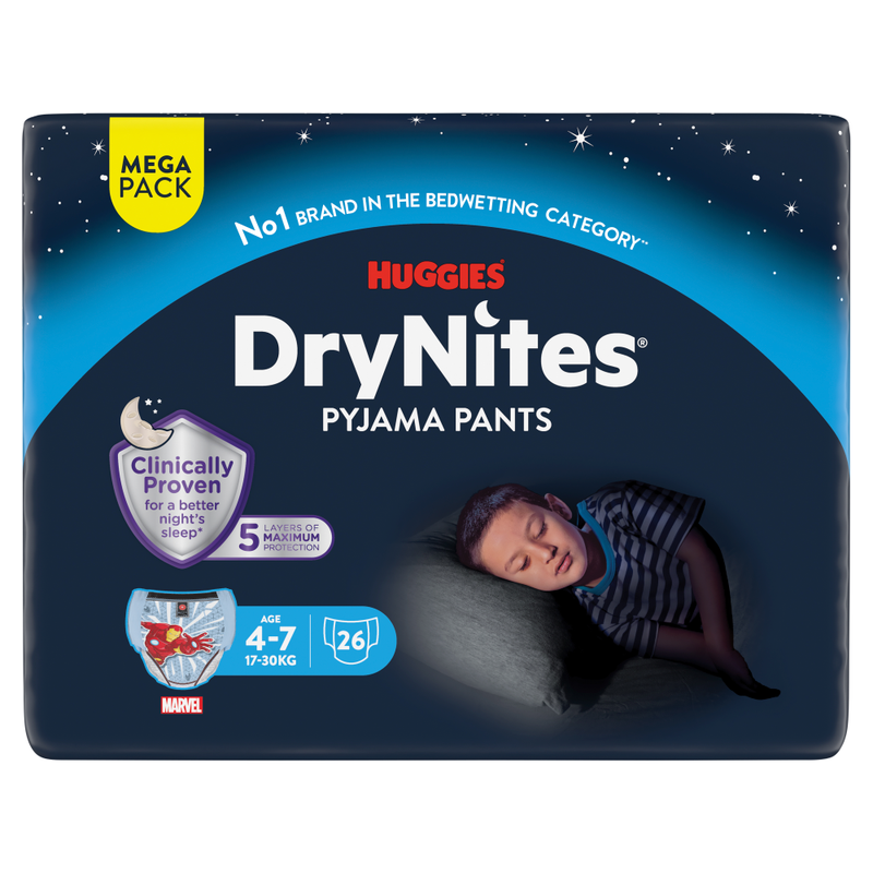 DryNites Boys 4-7 Years Mega 26 Pack