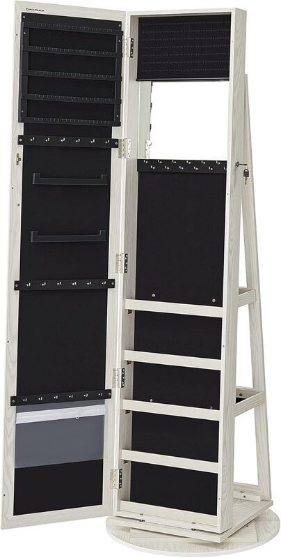 SONGMICS Jewelry Armoire, 162x55x55cm