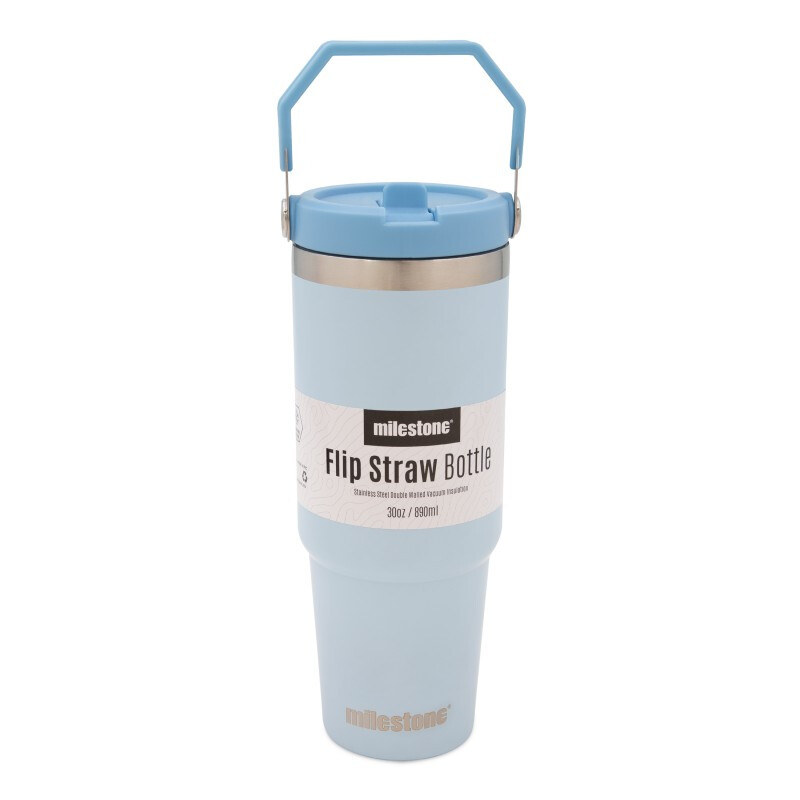 30oz Insulated Travel Mug with Flip Straw - Blue
