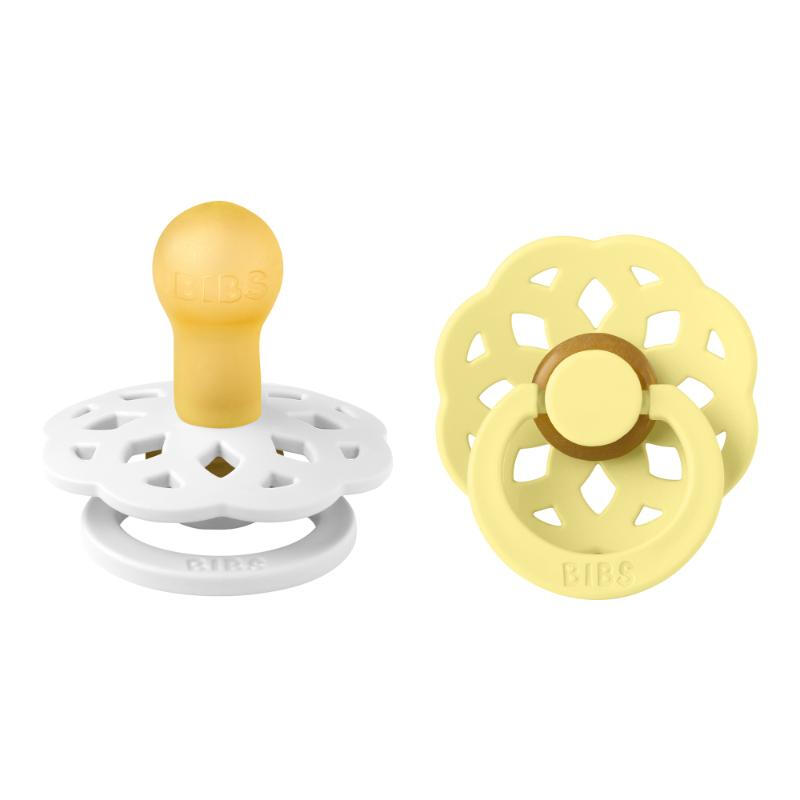 Soother Boheme Latex Size 1 0+ Months 2 Pack White/Sunshine