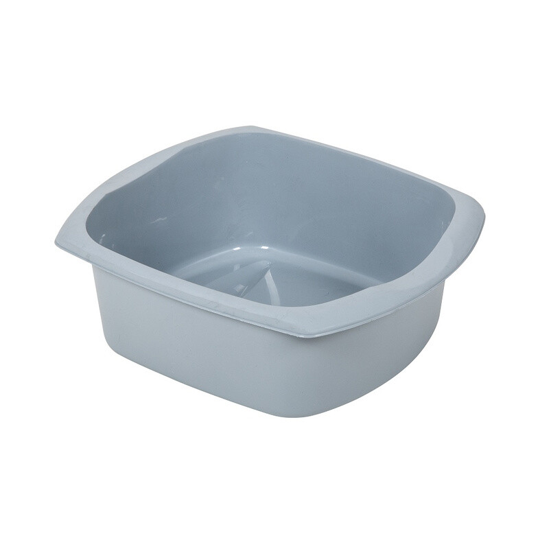 Eco 100% Recycled Plastic Washing Up Bowl, 9.5L- Light Grey