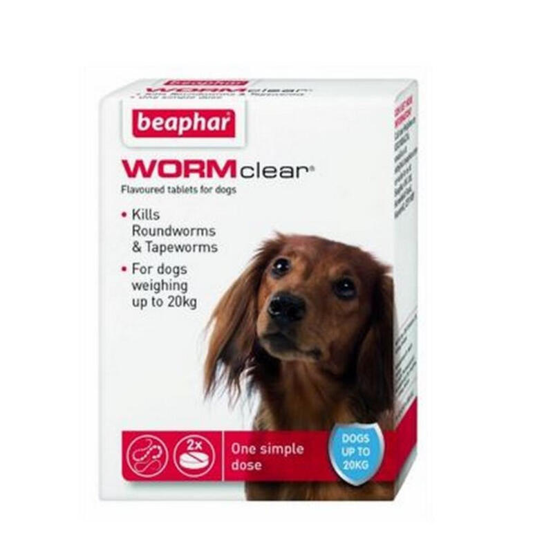 WORMclear Dog for Dogs up to 20kg (2Tabs)