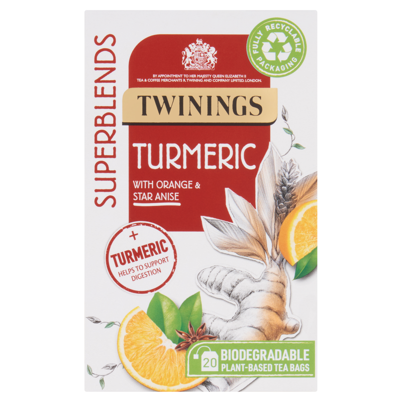 Superblends Turmeric 20 Single Tea Bags 40g