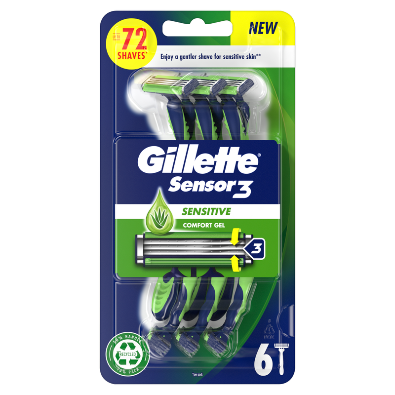 Sensor3 Sensitive Disposable Razors 6 Pack