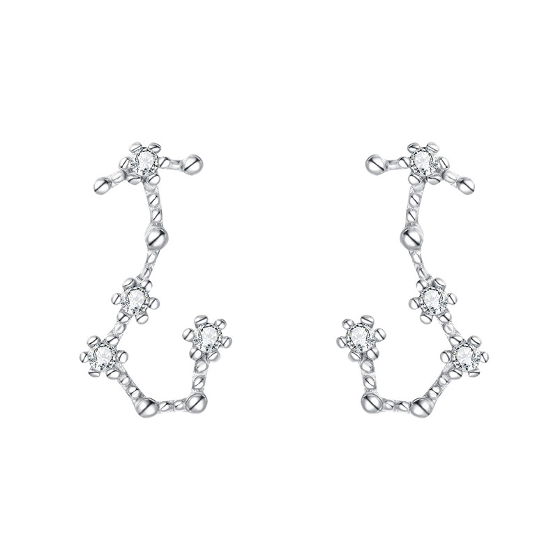 Scorpio Zodiac Constellation Cubic Zirconia Stud Earrings