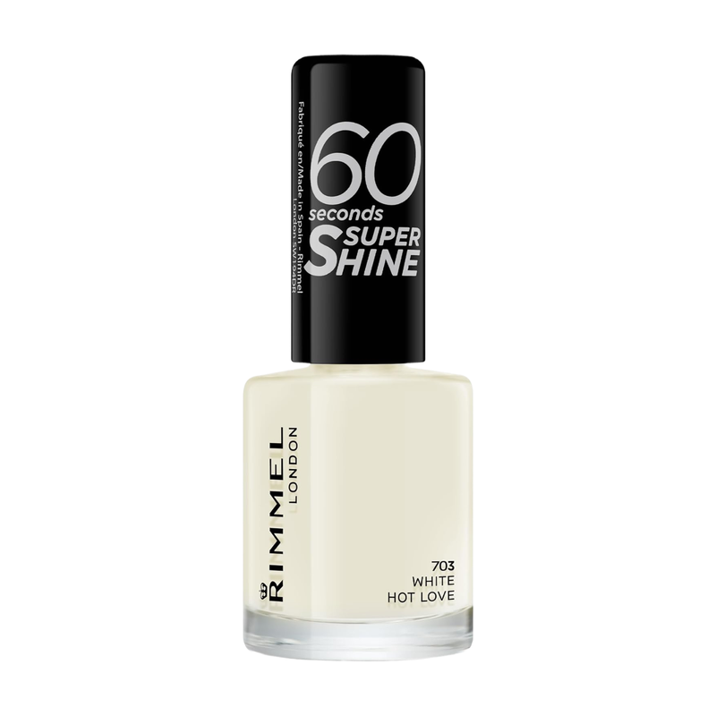 Rimmel 60 Seconds Super Shine Nail Polish White Hot Love 8ml