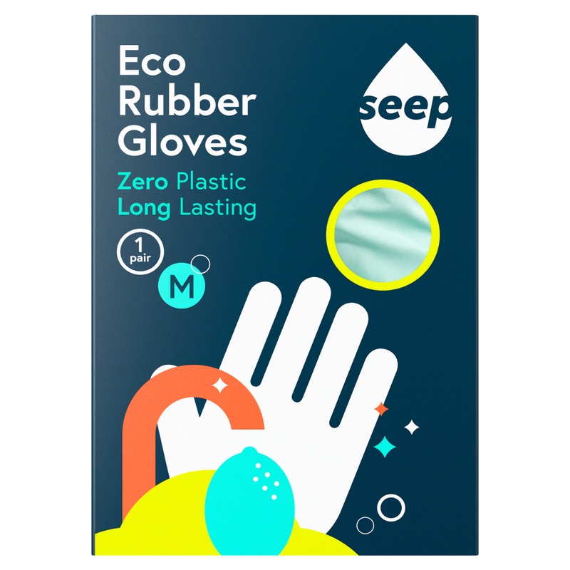 1 Pair Eco Rubber Gloves M