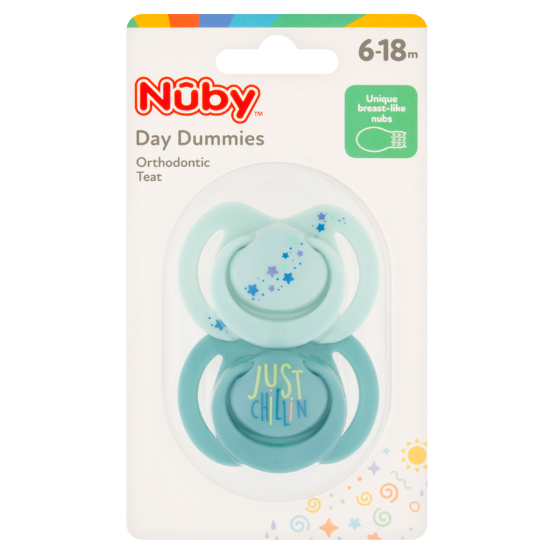 Nûby Day Dummies Orthodontic Teat 6-18 Months 2 Pack