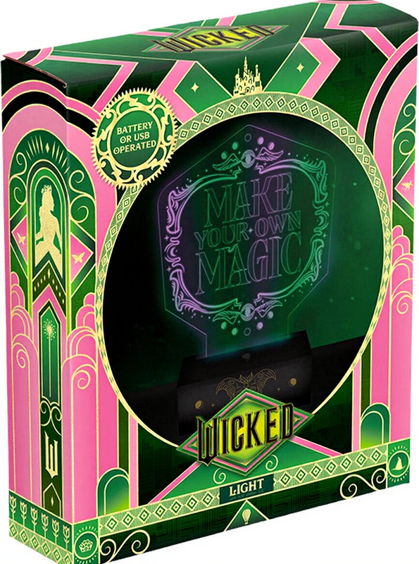 Paladone Wicked Elphaba Acryl Lamp - Groen en Paars