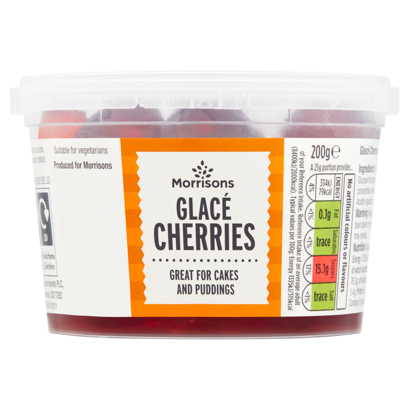Glace Red Cherries 200g
