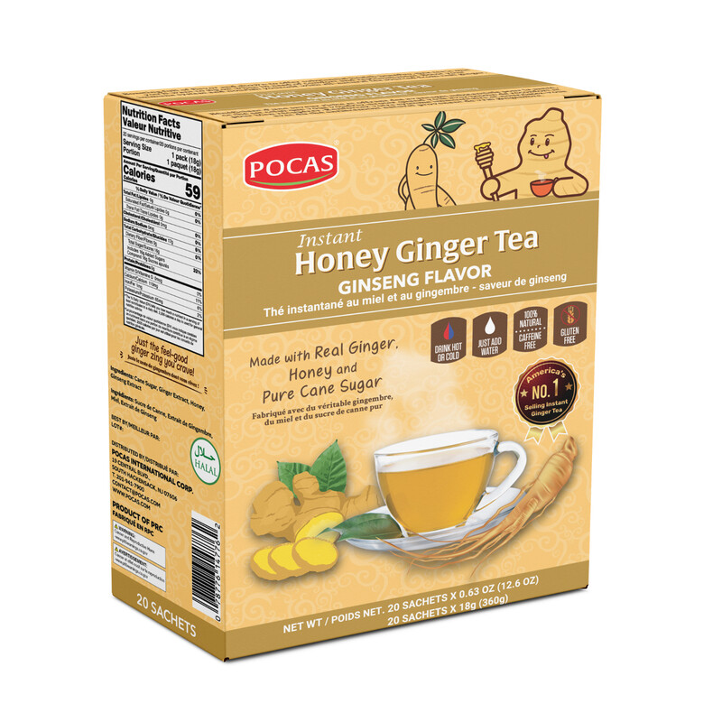 Ginseng & Ginger Honey Tea, 20 Sachets x 18 g
