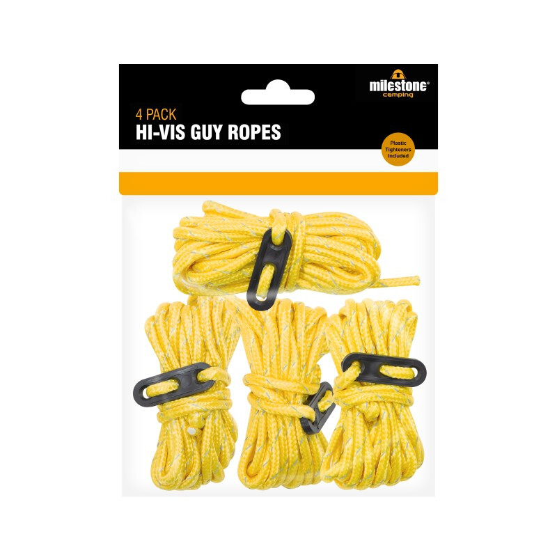 Hi-Vis Guy Ropes 4pk