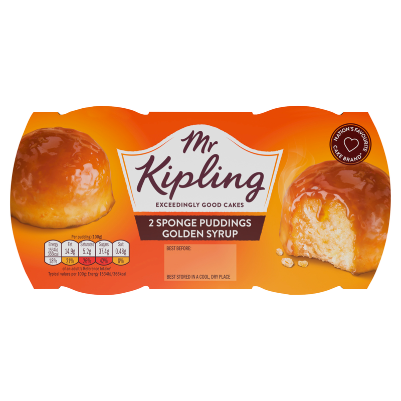 2 Golden Syrup Sponge Puddings 2x95g