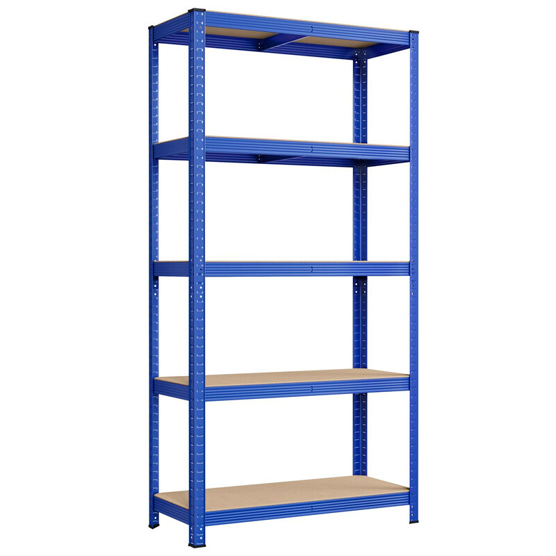 Songmics Shelving Heavy Duty 5 Shelves Blue/Natural 40x90x180cm 2pcs
