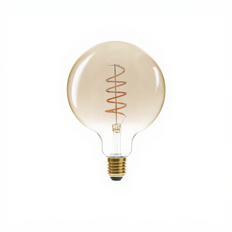Ampoule LED Globe G125 Filament Spiralé Ambre