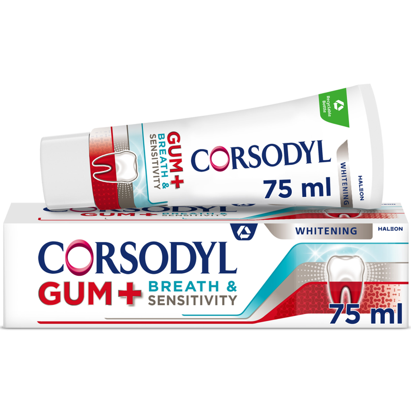 Gum+ Breath & Sensitivity Toothpaste Whitening 75ml