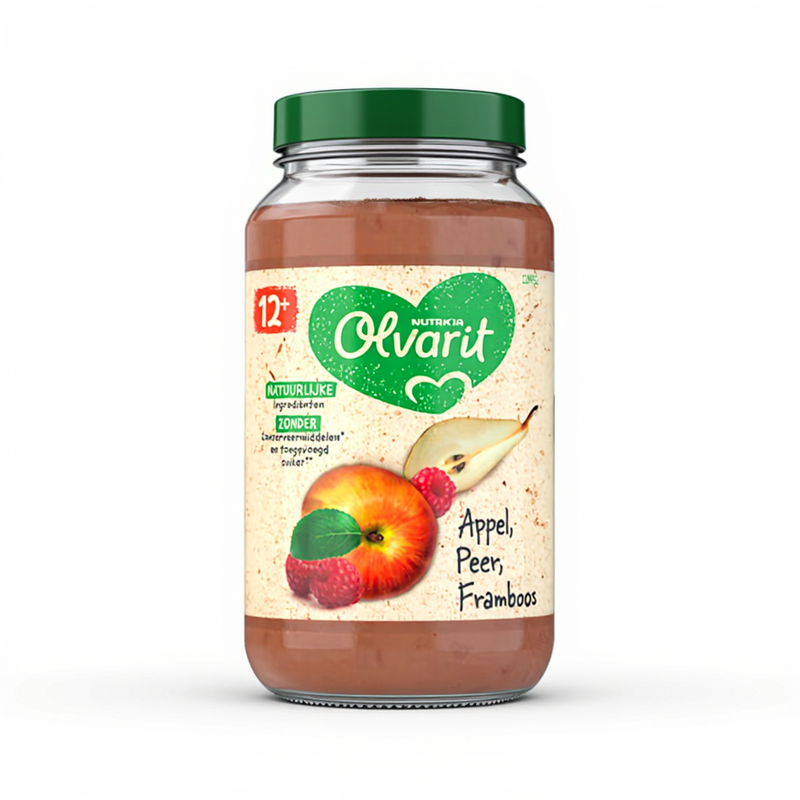 Olvarit 12maanden+ Appel Peer Framboos 200 g