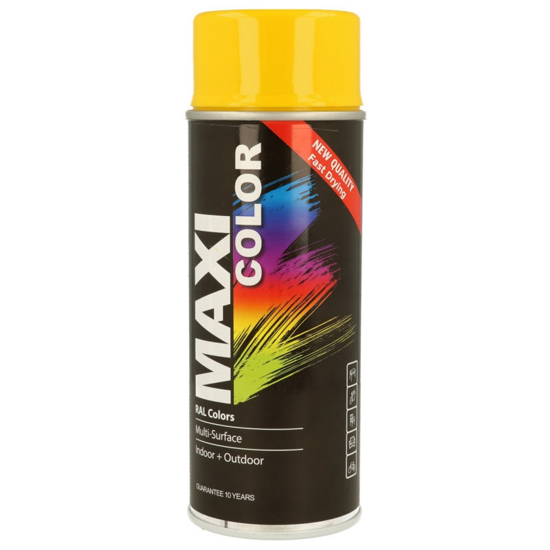 Maxicolor Yellow Gloss Spray Paint 400ml