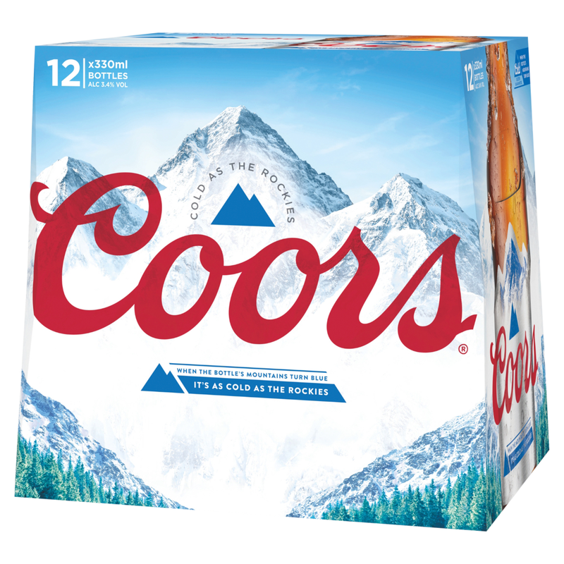 Coors Light Lager, 12 Pack, 3.4% Abv