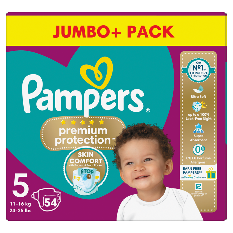 Premium Protection Nappies Size 5 54 Pack Jumbo+ Pack