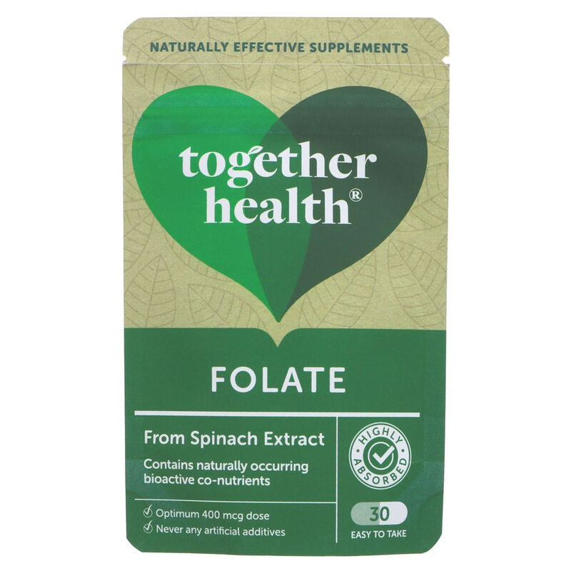 Natural Folate - From Spinach Extract - 30 CAPS
