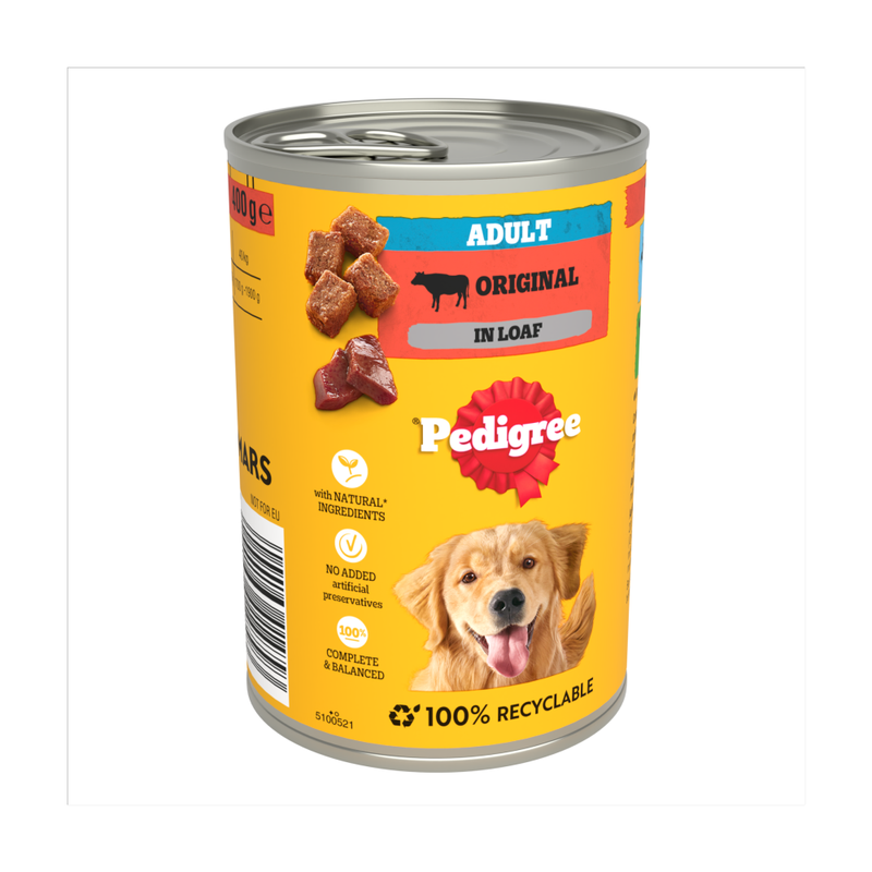 Adult Wet Dog Food Original in Loaf 400g Can