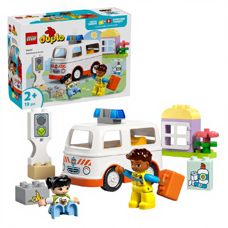 Lego 10447 Duplo Stadt Krankenwagen und Fahrer