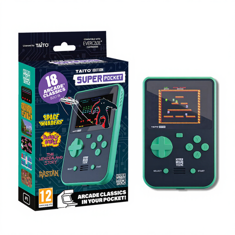 Taito Super Pocket Handheld Console met 18 Games - Retro Gaming