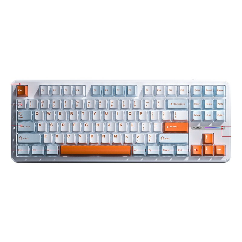 F87 Wireless Mechanical Keyboard - Nimbus Switch V3 - Orange