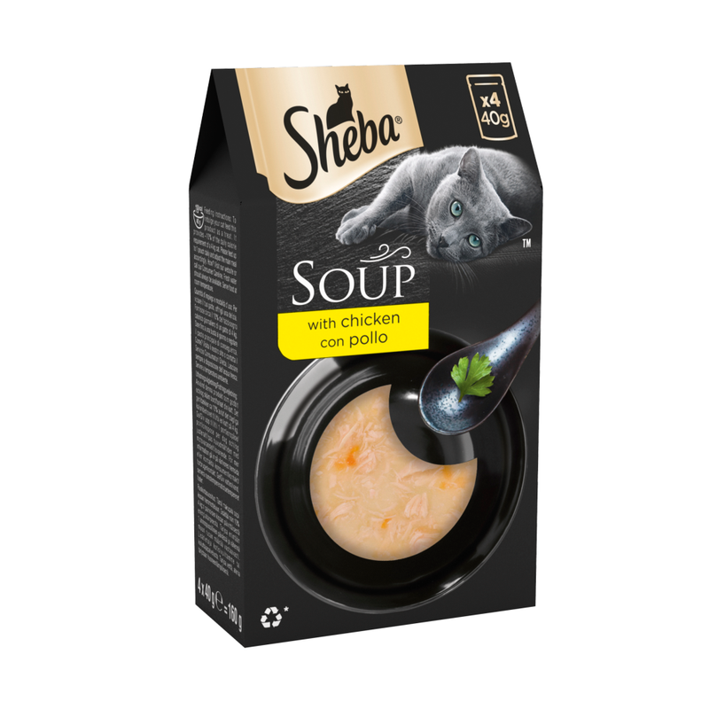 Classics Soup Adult Wet Cat Food Pouches with Chicken Fillets 4 x 40g