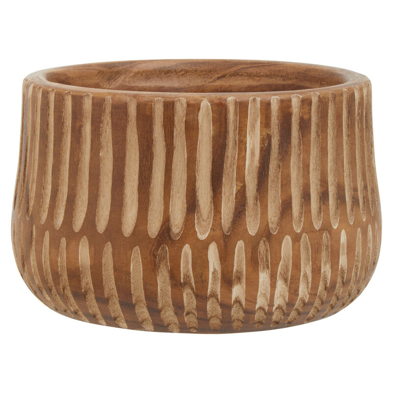 Indoor Planter Arlo Round Wooden Brown/Natural