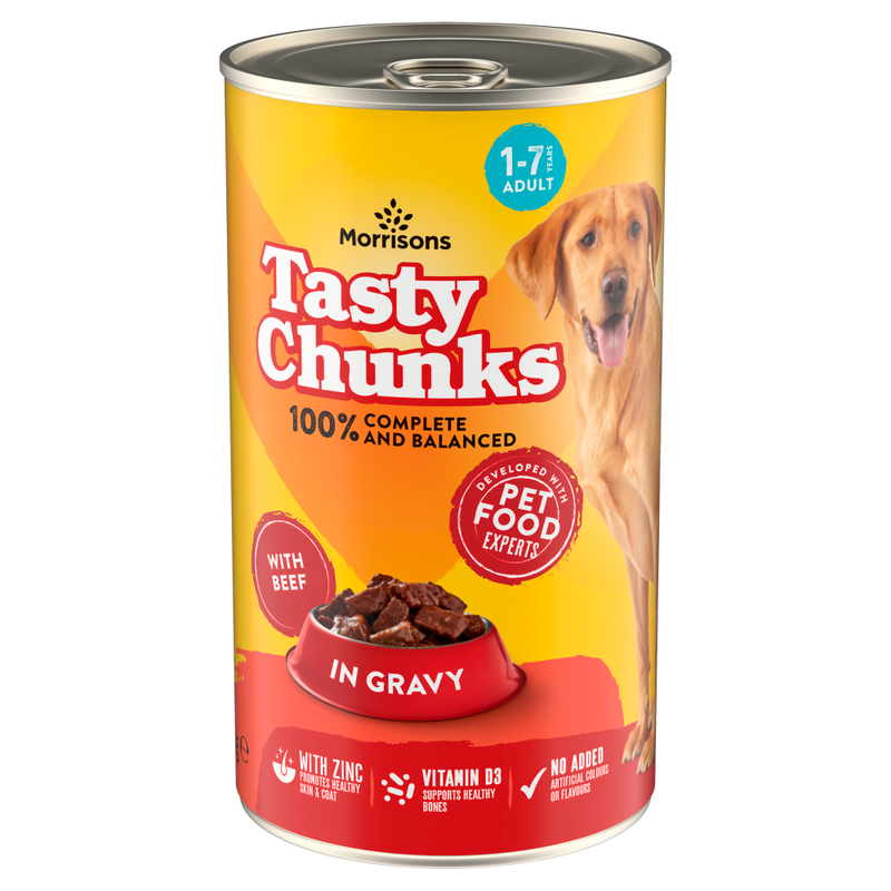 Tasty Chunks in Gravy with Beef Adult 1-7 Years 1.2kg