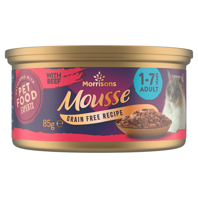 Mousse Grain Free Recipe with Beef 1-7 Years Adult 85g