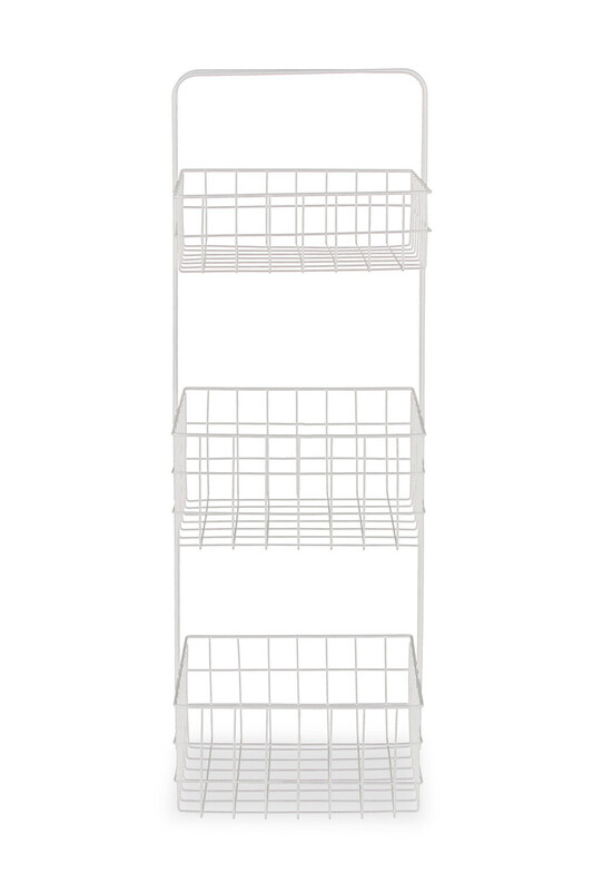 Three Tier White Storage Caddy