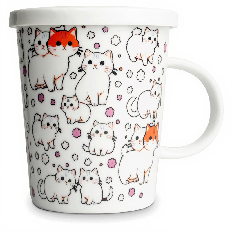 Teetasse Mit Filter Katzen Ø9, 5 Cm | H11 Cm