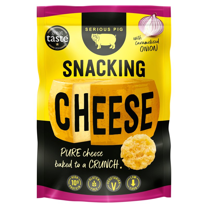 Serious Pig Gold/Golden Crunchy Snacking Cheese With Caramelised Onion 24G