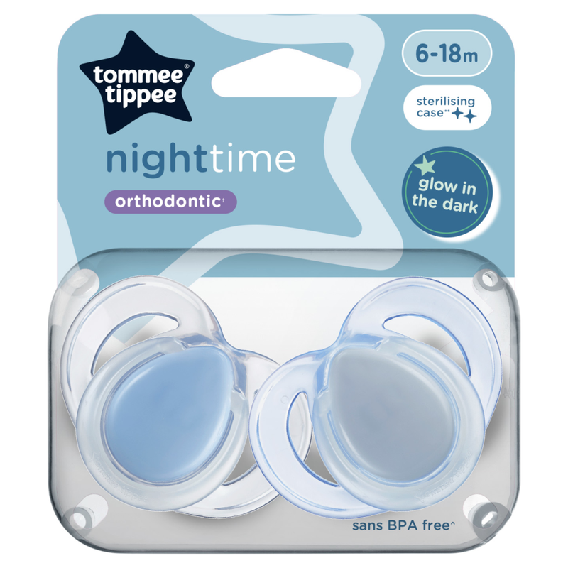 Closer to Nature Night Soothers 6-18 Months 2 Pack Assorted