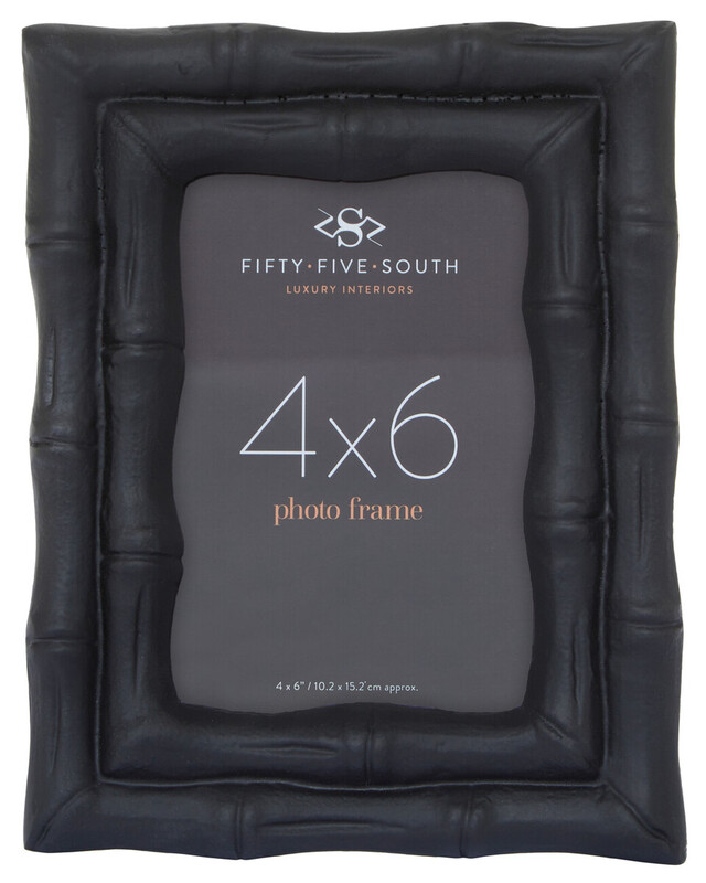 Interiors By Premier Black Photo Frame Hiba Bamboo 4X6"