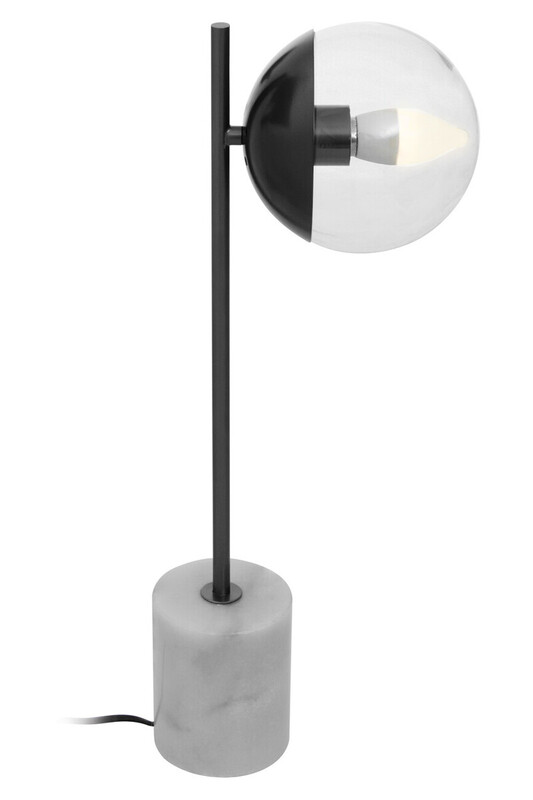 Interiors By Premier Black/White Table Lamp Revive Marble 56Cm